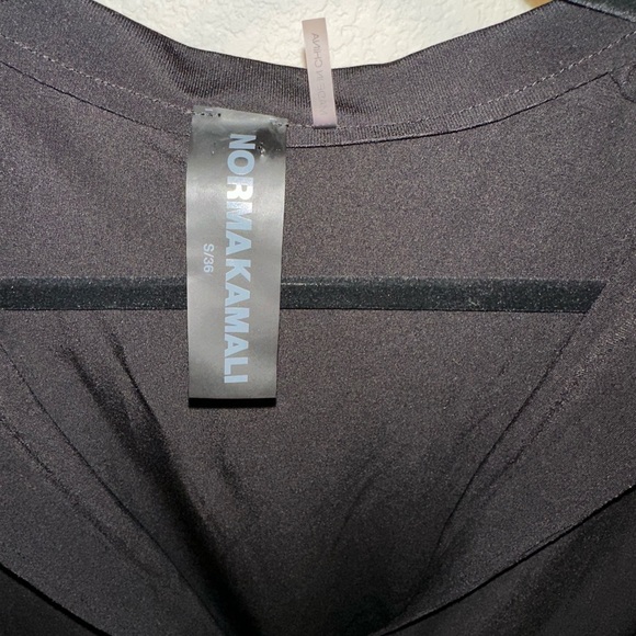 Norma Kamali Women's Boyfriend Shirt Shirred Skirt Dress Black Size Small - Picture 9 of 10